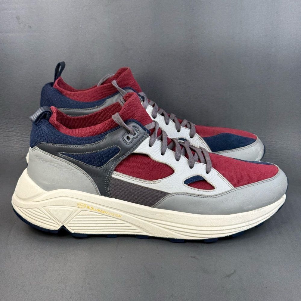 Brandblack Aura Barney's Grey Burgundy athletic sneaker shoes men’s size 12